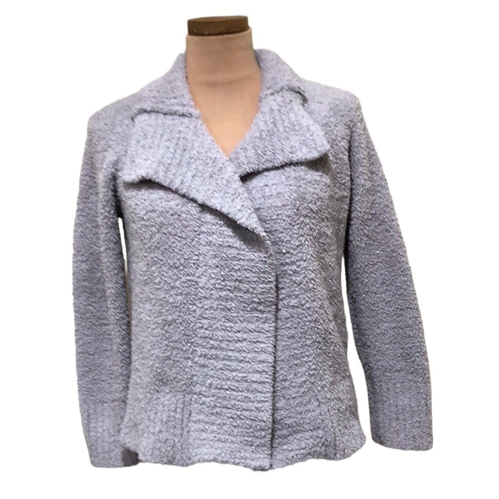 Barefoot Dreams Cozychic Cardigan Sweater Size Small Dove Gray